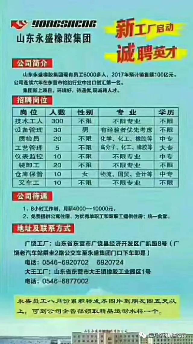 广饶白班最新招聘信息【广饶白班职位招聘速递】